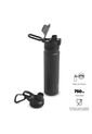 Termo Para Agua Con Tapa Intercambiable Flux 750 Ml Negro de Totto