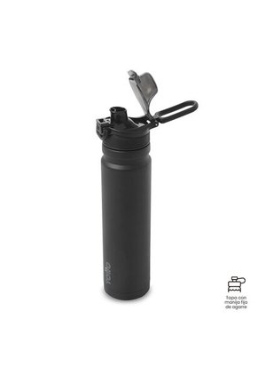 Termo Para Agua Con Tapa Intercambiable Flux 750 Ml Negro