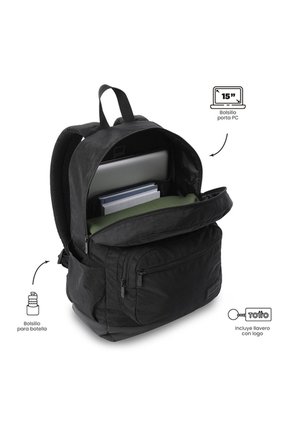 Morral Universitario Tocaxu Porta PC 15" Negro