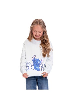 Buzo Para Niña Stitch On The Beach Color Azul