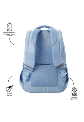 Morral Universitario Misisipi Porta PC 14" Azul Mujer