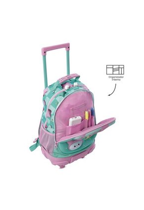 Maleta Para Niña Con Ruedas Bunny Pump Mediano Verde