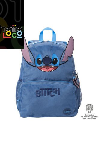 Morral Unisex Stitch Mediano Azul Totto