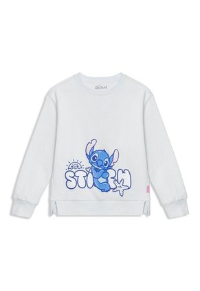 Buzo Para Niña Stitch On The Beach Color Azul