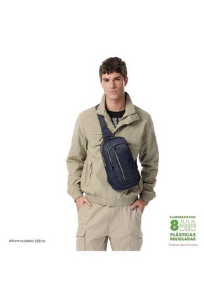 Bolso Manos Libres Pequeño Para Hombre Tracer Azul