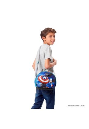 Lonchera Térmica Para Niño Avengers Capitán América Mediana Gris