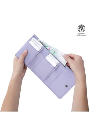 Billetera Mujer Roxanne Mediana Con RFID Blocker Morada