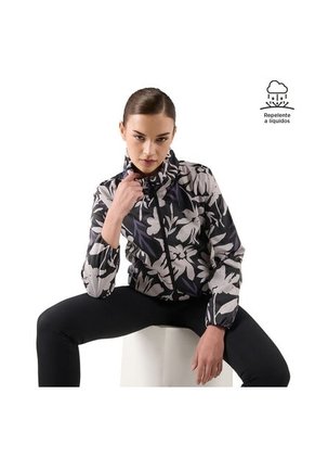 Chaqueta Rompevientos Para Mujer Pray Negra