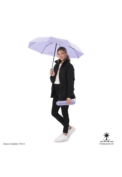 Sombrilla Mediana Aurora Con Filtro UV Morada