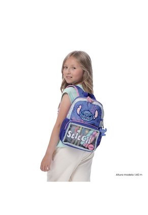 Morral Para Niña Stitch On The Beach Pequeña Azul