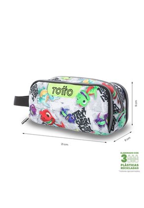 Cartuchera Escolar Mediana Para Niño Cinta Pro Gris