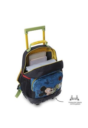 Maleta Para Niño Con Ruedas Mickey Mediano Azul