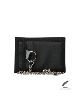 Billetera Contrast Chain Con RFID Blocker Negra