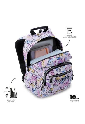 Morral Juvenil Tempera Glitter Pequeño Con Gatos