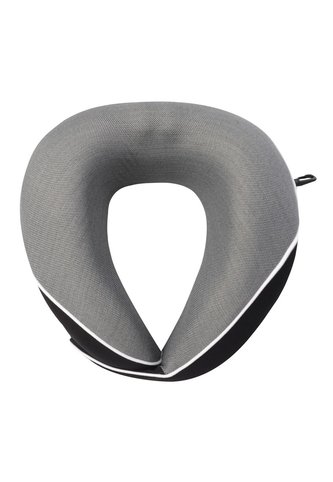Almohada De Viaje Memory Foam Plane Negra Totto