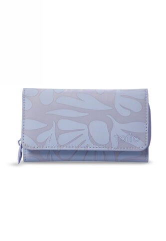 Billetera Mujer Texture Grande Con RFID Blocker Morada Totto