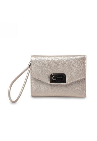 Billetera Mujer Smooth Pequeña Con RFID Blocker Beige Totto