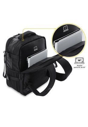 Morral De Viaje Mediano Trip Negro