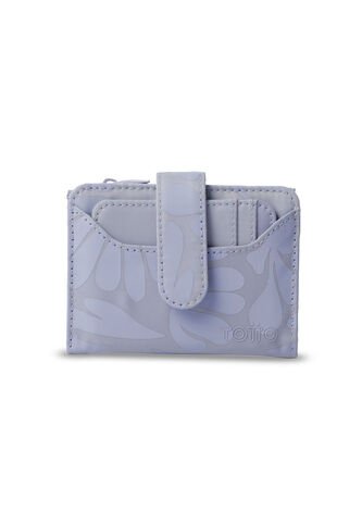 Billetera Mujer Texture Pequeña Con RFID Blocker Morada Totto