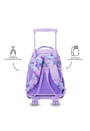Maleta Para Niña Con Ruedas Porta PC 15.4" Renglón Morado