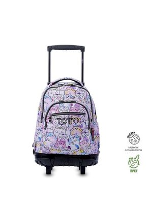 Maleta Para Niña Con Ruedas Porta PC 15.4" Renglón Glitter Rosado