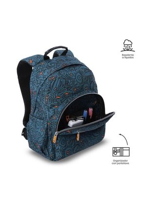 Morral Juvenil Porta PC 13" Gommas Azul