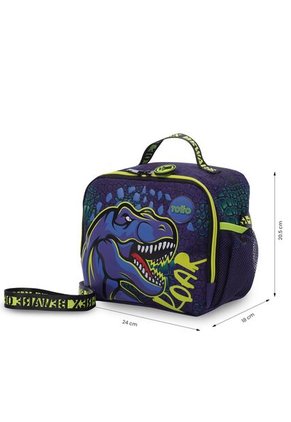 Lonchera Térmica Para Niño Dino Rock Grande Azul
