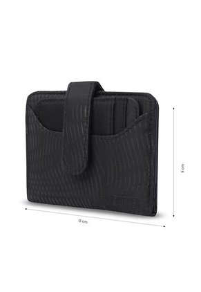 Billetera Para Mujer Texture Dull Con RFID Blocker Negra