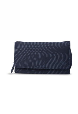 Billetera Para Mujer Texture Var Con RFID Blocker Azul Totto