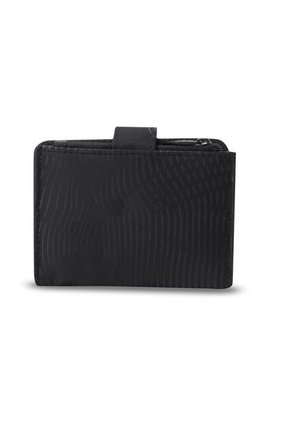 Billetera Para Mujer Texture Dull Con RFID Blocker Negra