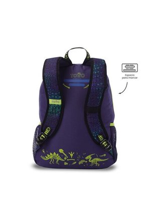 Morral Para Niño Dino Rock Mediano Azul - Edición Especial