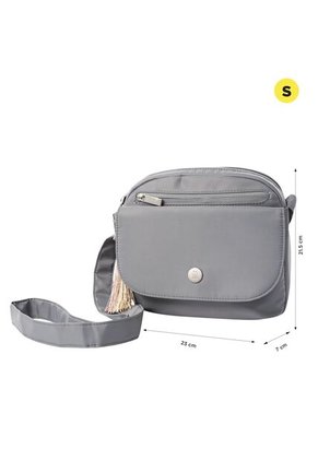 Bolso Pequeño Corneana 2.0 Gris Porta Tableta 8" Crossbody