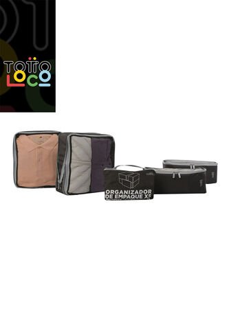 Organizador De Viaje Packing Cube X 5 Negro Totto