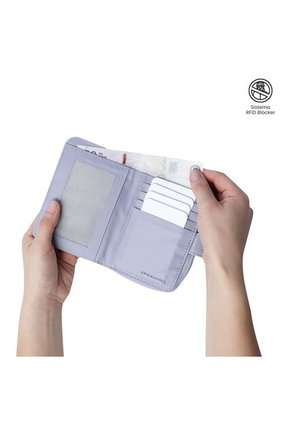 Billetera Para Mujer Texture Twi Con RFID Blocker Morada