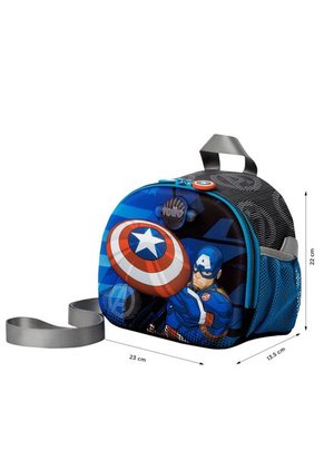 Lonchera Térmica Para Niño Avengers Capitán América Mediana Gris