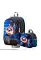 Lonchera Térmica Para Niño Avengers Capitán América Mediana Gris de Totto