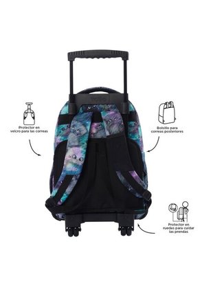 Morral Ruedas Niña Porta PC 15.4" Bomper Renglon Gris