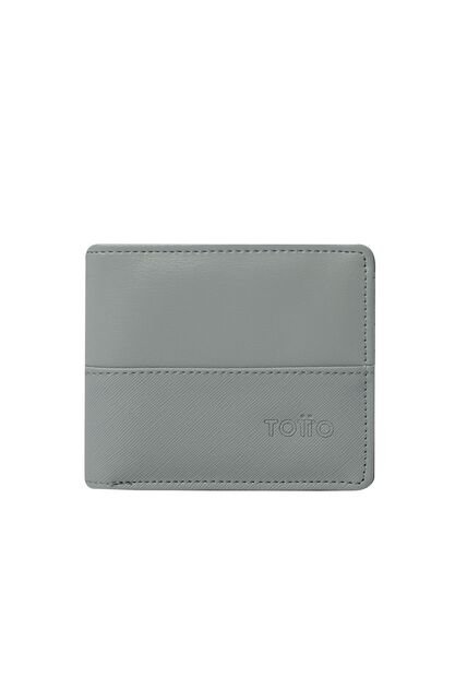 Billetera Saffiano Kri Con RFID Blocker Gris