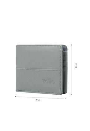 Billetera Saffiano Kri Con RFID Blocker Gris