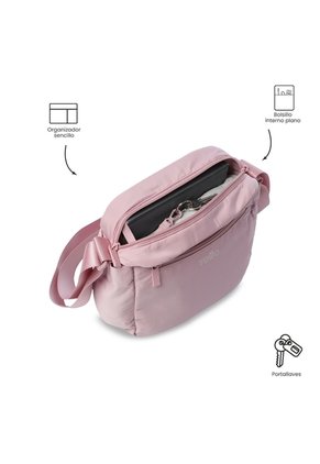Bolso Para Mujer Vic Tipo Crossbody Pequeño Rosado