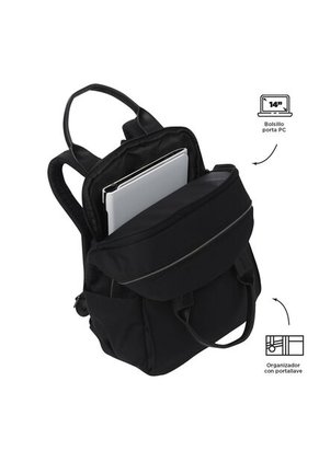 Morral Ejecutivo Porta PC14"  Toscana Negro Mujer