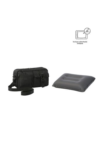 Kit X 2 Bolso Para Hombre + Almohada Urban Bird Negro Totto