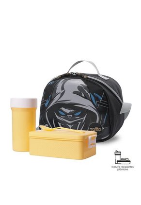 Lonchera Térmica Para Niño Hanzo Mediano Negra