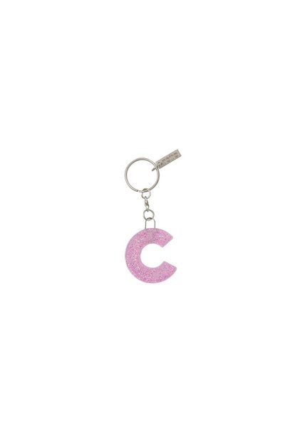 Llavero De Goma Abc Color Morado