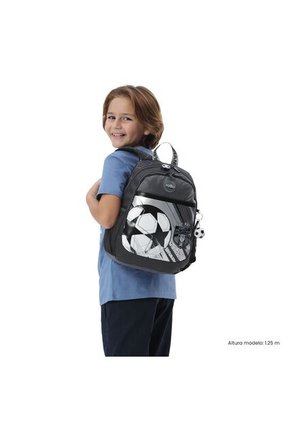 Morral Para Niño Champion Pequeño Gris Con Diseño De Fútbol