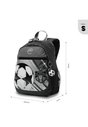 Morral Para Niño Champion Pequeño Gris Con Diseño De Fútbol