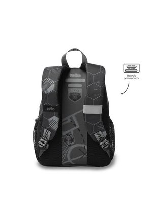 Morral Para Niño Champion Pequeño Gris Con Diseño De Fútbol
