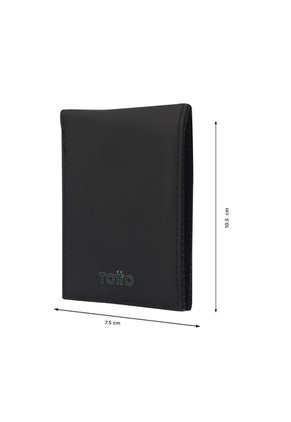 Billetera Dual Pequeña Con RFID Blocker Negra