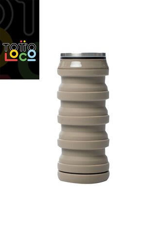 Botilito Plegable Can 480 Ml Café Totto
