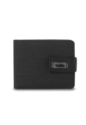 Billetera Hombre Gobi Pequeña Con RFID Blocker Negra Totto
